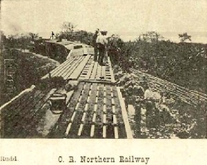 Cargando banano,  Ferrocarril al Atlántico
